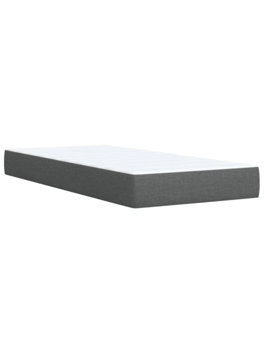Box spring postel s matrací tmavě šedá 100 x 200 cm textil