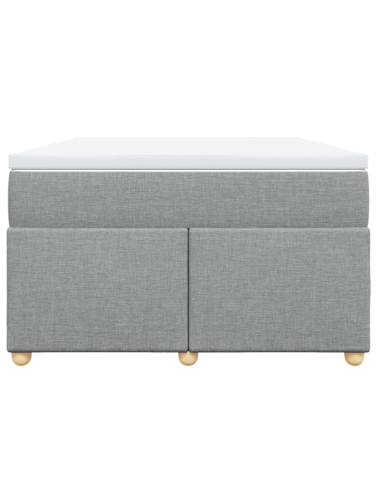 Box spring postel s matrací světle šedá 120x190 cm textil