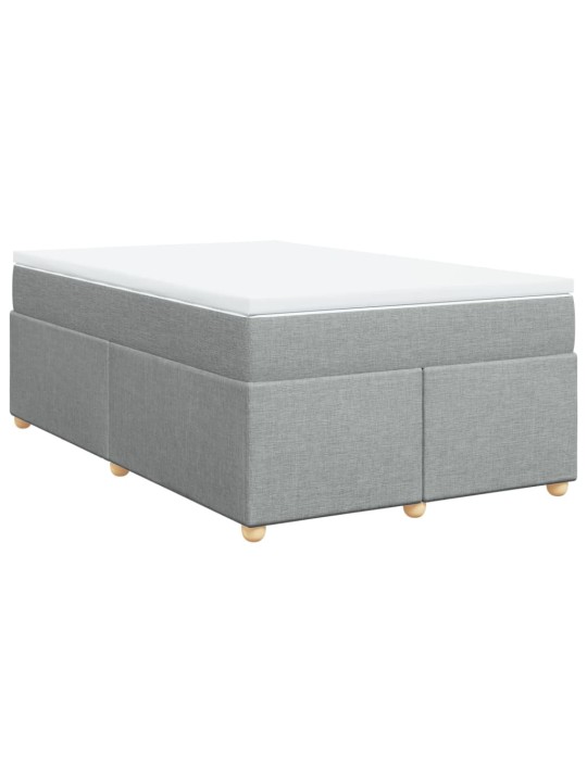Box spring postel s matrací světle šedá 120x190 cm textil