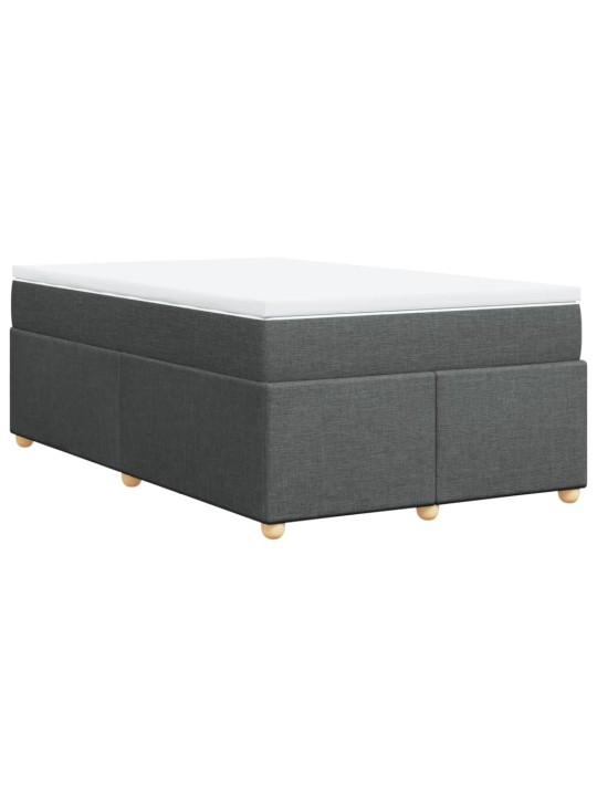 Box spring postel s matrací tmavě šedá 120x190 cm textil