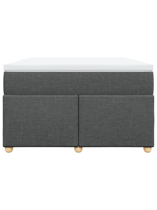 Box spring postel s matrací tmavě šedá 120x190 cm textil