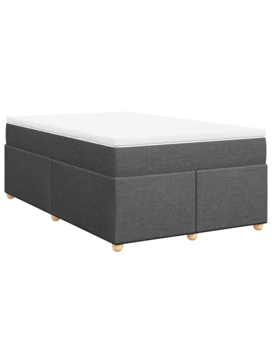Box spring postel s matrací tmavě šedá 120x190 cm textil
