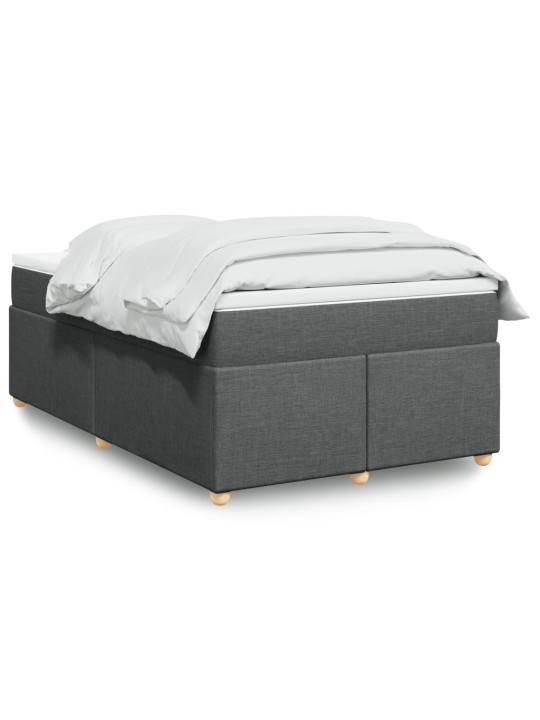 Box spring postel s matrací tmavě šedá 120x190 cm textil