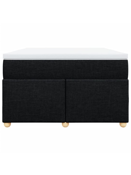 Box spring postel s matrací černá 120x190 cm textil