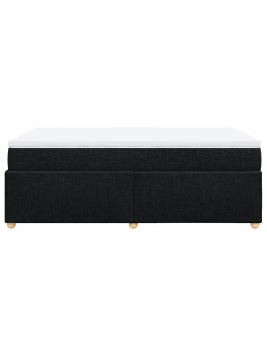 Box spring postel s matrací černá 120x190 cm textil