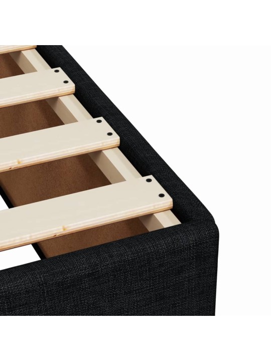 Box spring postel s matrací černá 120x190 cm textil