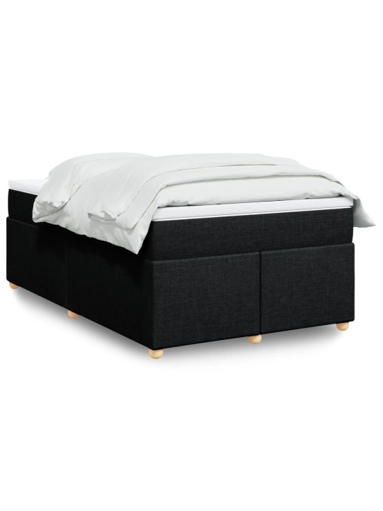 Box spring postel s matrací černá 120x190 cm textil