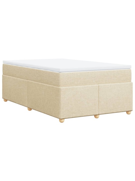 Box spring postel s matrací krémová 120x190 cm textil