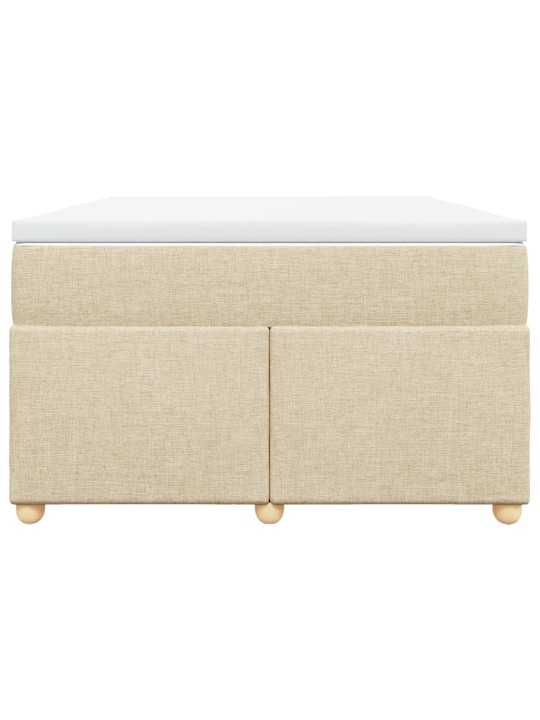 Box spring postel s matrací krémová 120x190 cm textil