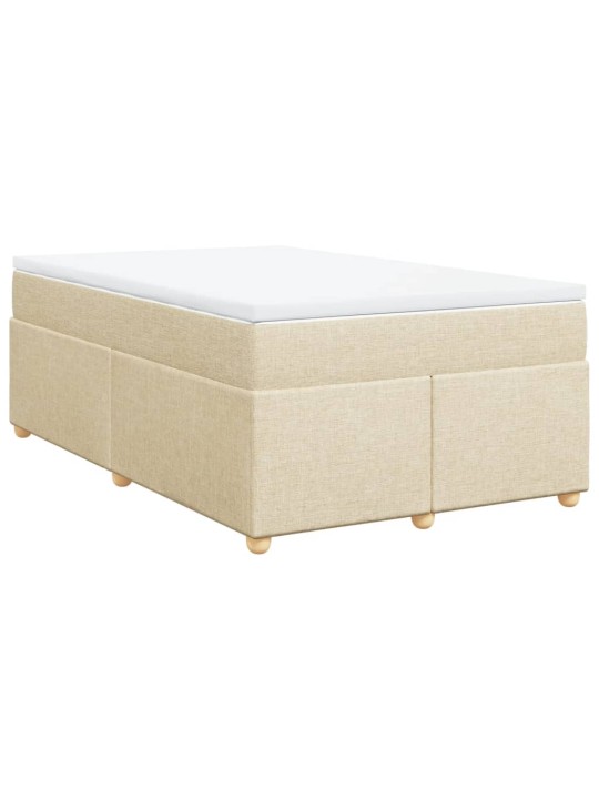 Box spring postel s matrací krémová 120x190 cm textil