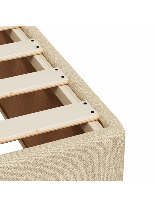 Box spring postel s matrací krémová 120x190 cm textil