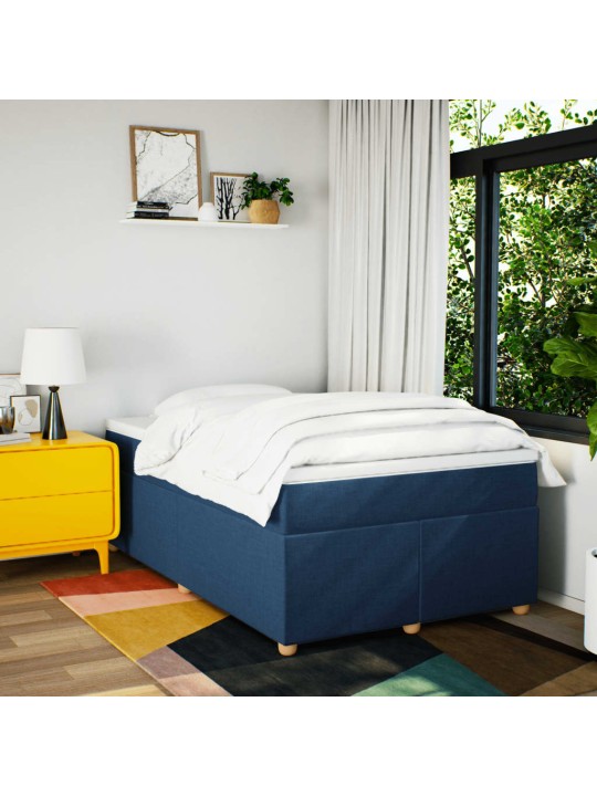Box spring postel s matrací černá 120x190 cm textil