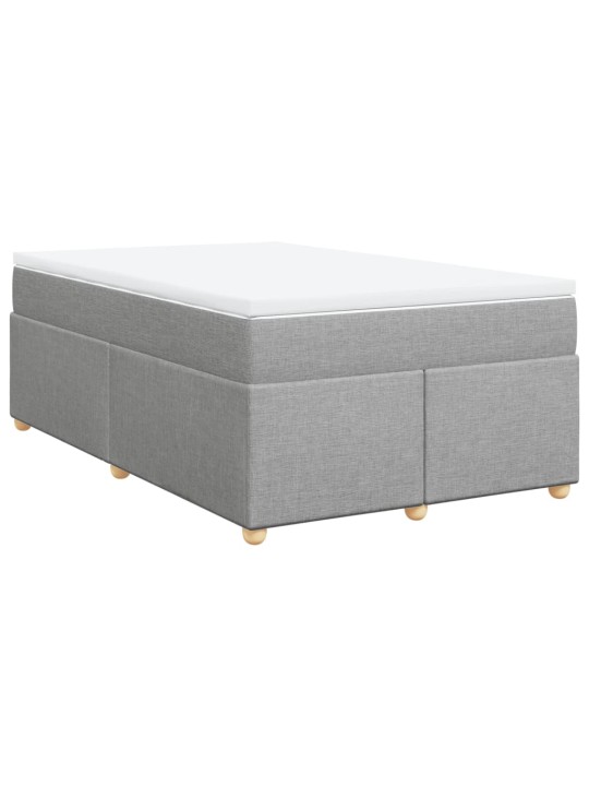 Box spring postel s matrací světle šedá 120 x 200 cm textil