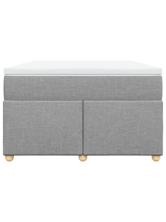 Box spring postel s matrací světle šedá 120 x 200 cm textil