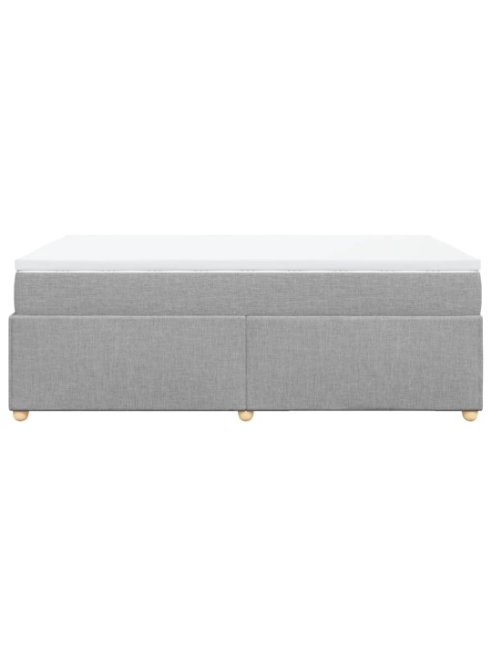 Box spring postel s matrací světle šedá 120 x 200 cm textil