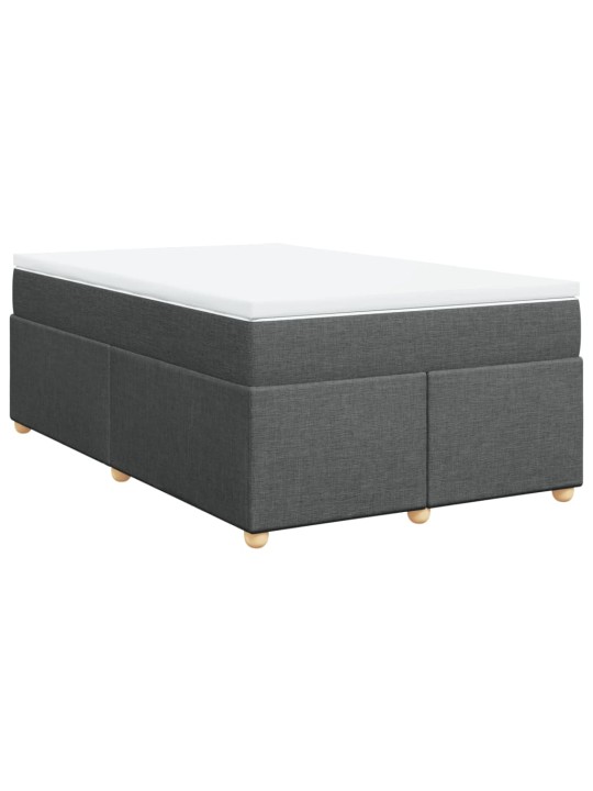 Box spring postel s matrací tmavě šedá 120x200 cm textil