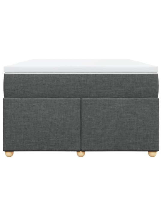 Box spring postel s matrací tmavě šedá 120x200 cm textil