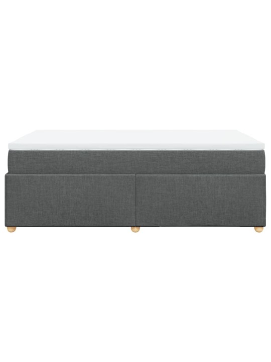 Box spring postel s matrací tmavě šedá 120x200 cm textil