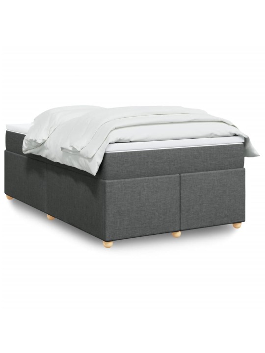 Box spring postel s matrací tmavě šedá 120x200 cm textil