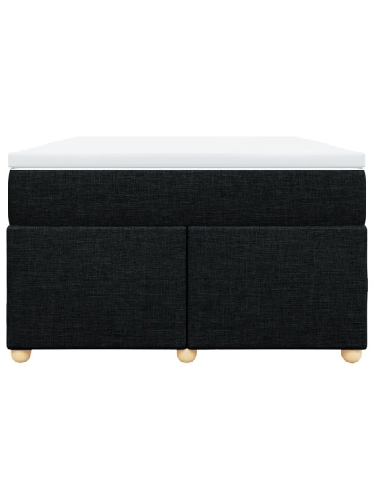 Box spring postel s matrací černá 120x200 cm textil