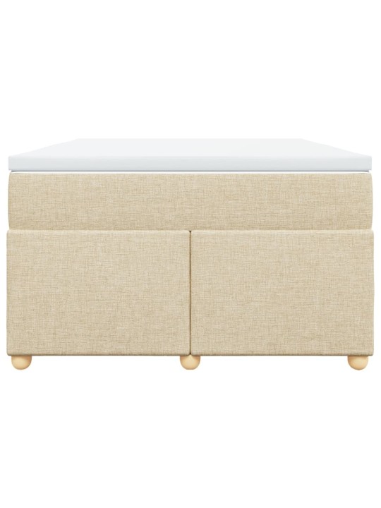 Box spring postel s matrací krémová 120x200 cm textil