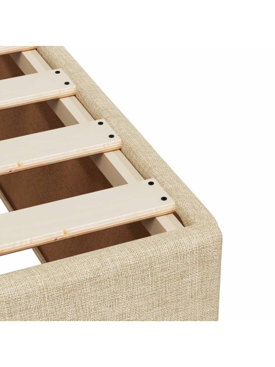Box spring postel s matrací krémová 120x200 cm textil