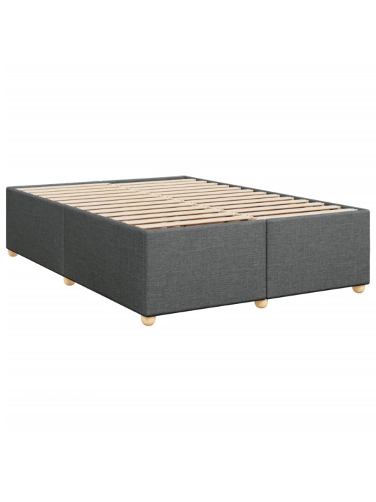 Box spring postel s matrací tmavě šedý 140 x 190 cm textil