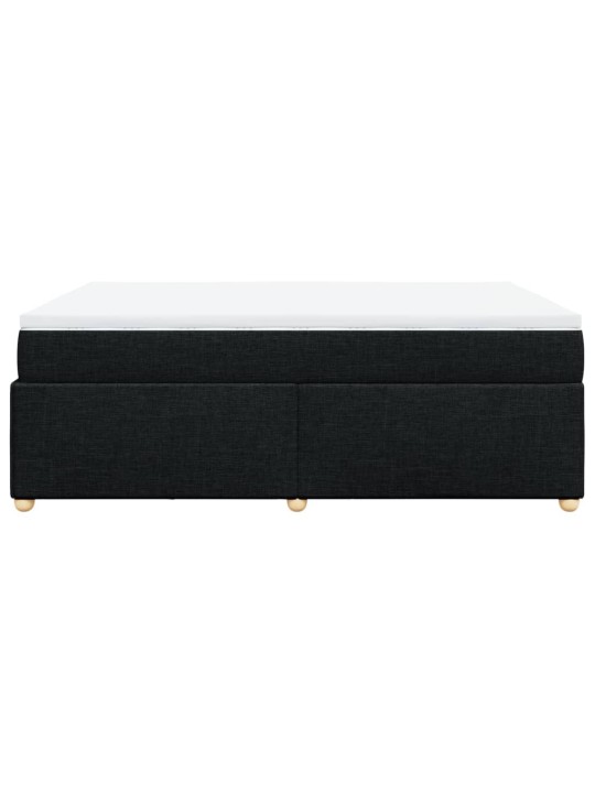 Box spring postel s matrací černá 140 x 190 cm textil