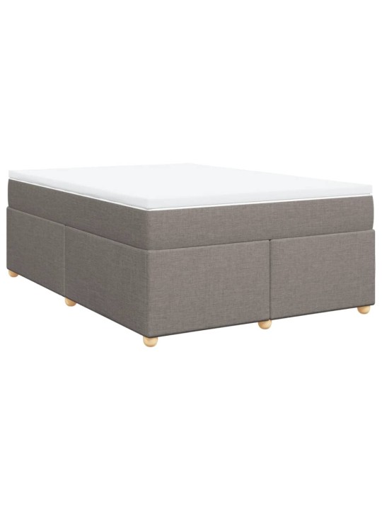 Box spring postel s matrací taupe 140x190 cm textil