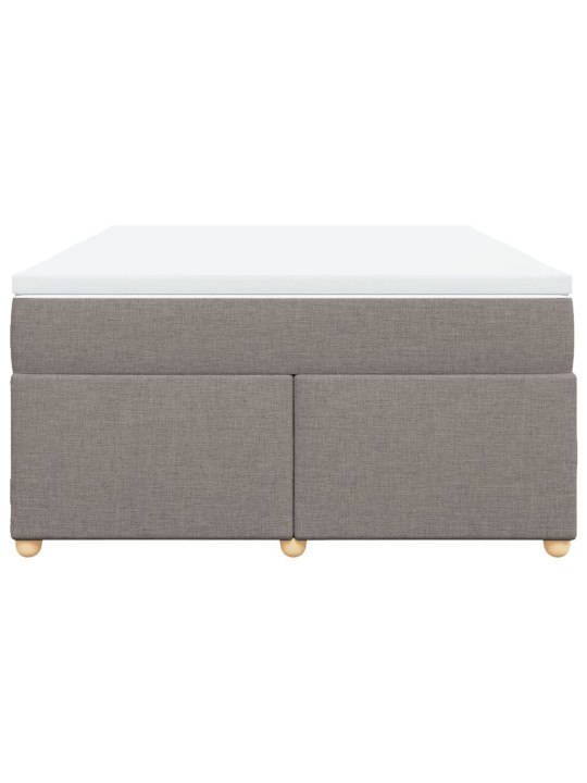 Box spring postel s matrací taupe 140x190 cm textil