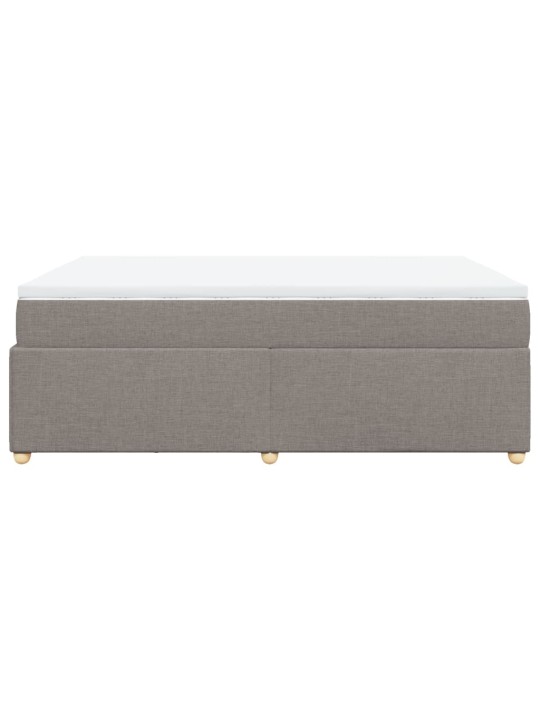 Box spring postel s matrací taupe 140x190 cm textil