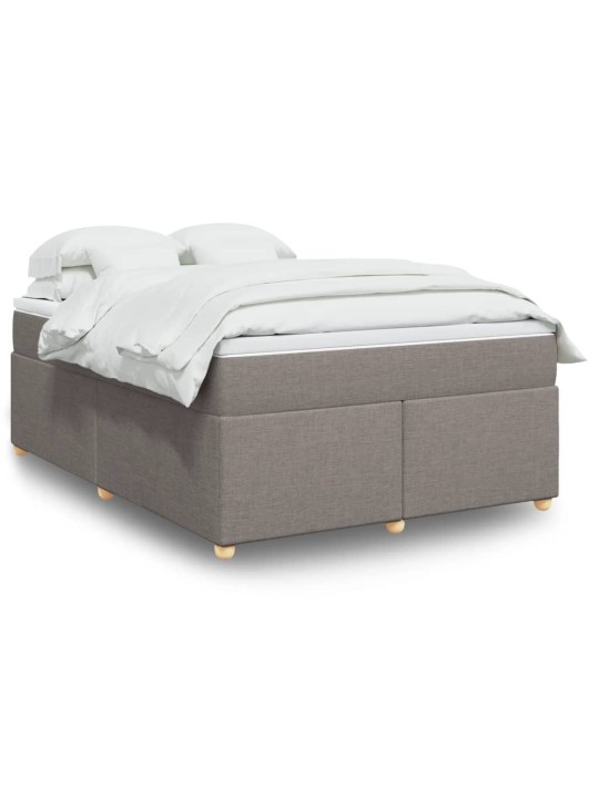 Box spring postel s matrací taupe 140x190 cm textil