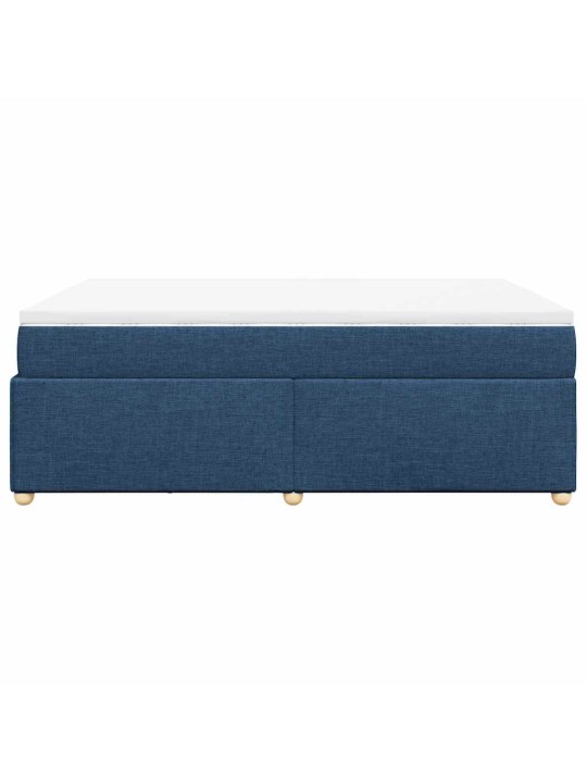 Box spring postel s matrací modrá 140x190 cm textil