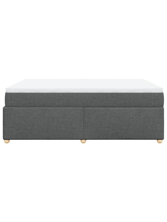 Box spring postel s matrací tmavě šedá 140x200 cm textil