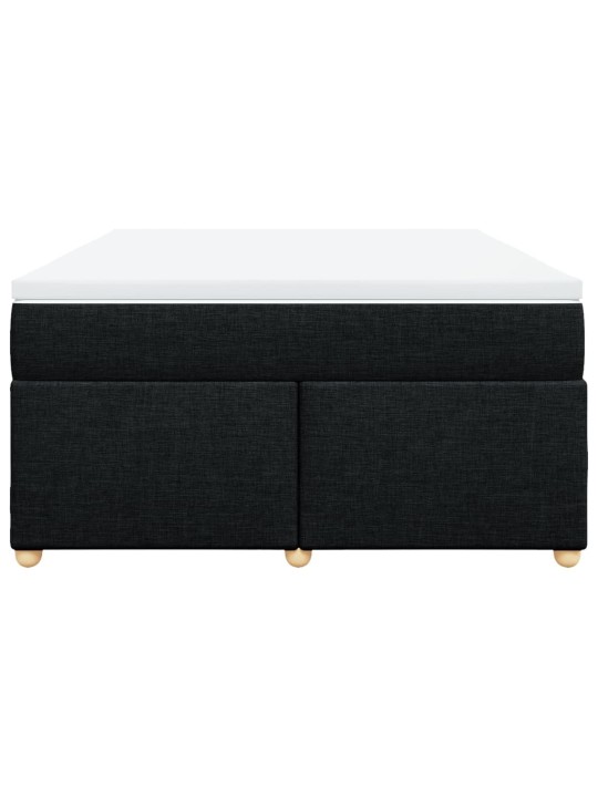 Box spring postel s matrací černá 140x200 cm textil