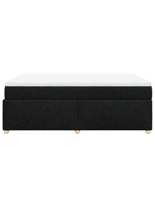 Box spring postel s matrací černá 140x200 cm textil