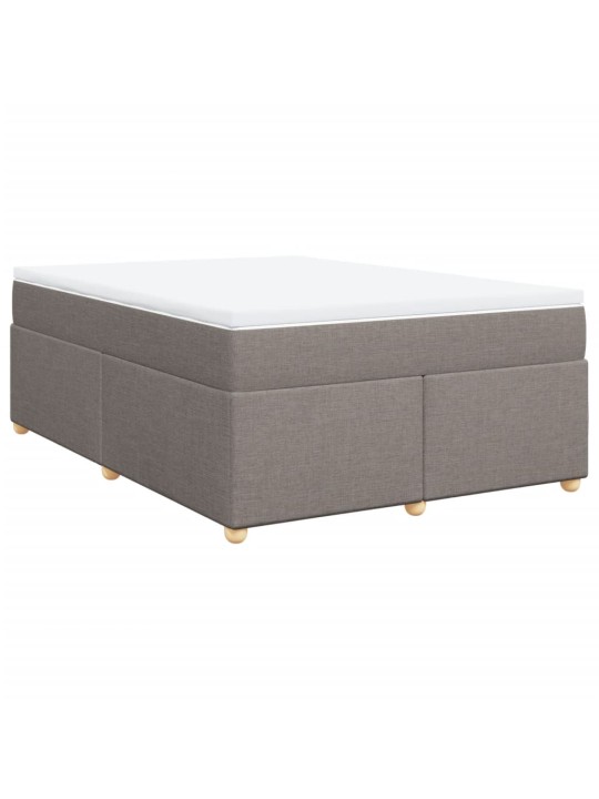 Box spring postel s matrací taupe 140x200 cm textil