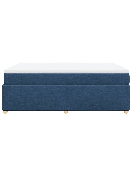 Box spring postel s matrací modrá 140x200 cm textil