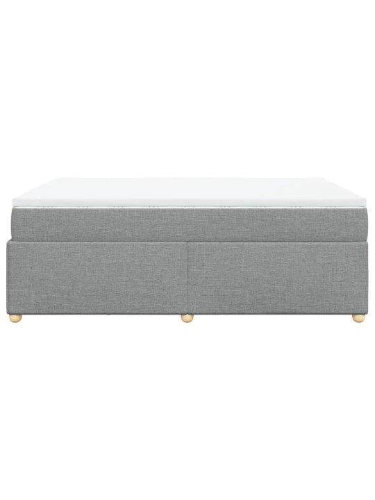Box spring postel s matrací světle šedá 160 x 200 cm textil