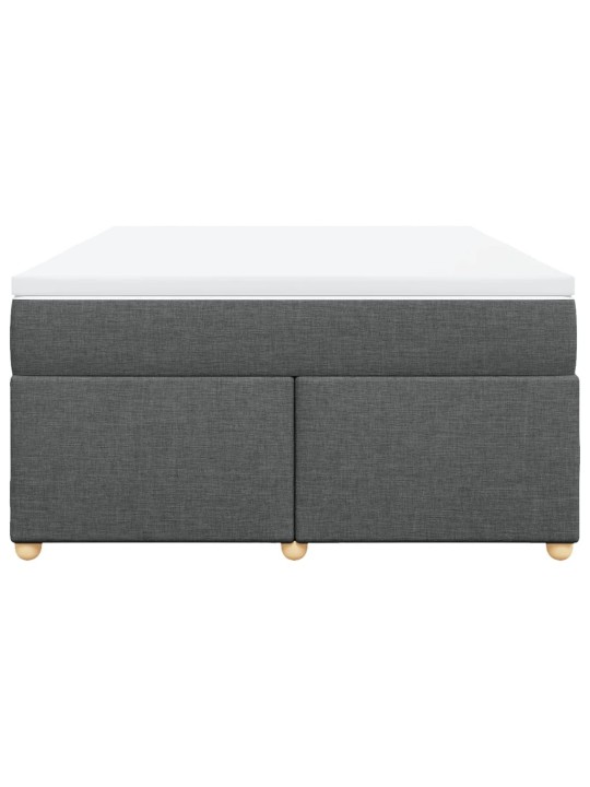 Box spring postel s matrací tmavě šedá 160x200 cm textil