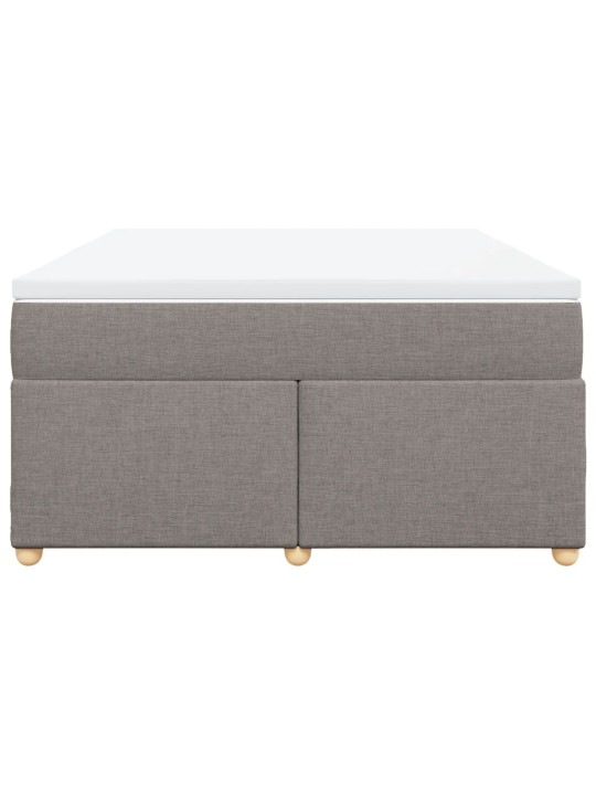 Box spring postel s matrací taupe 160x200 cm textil