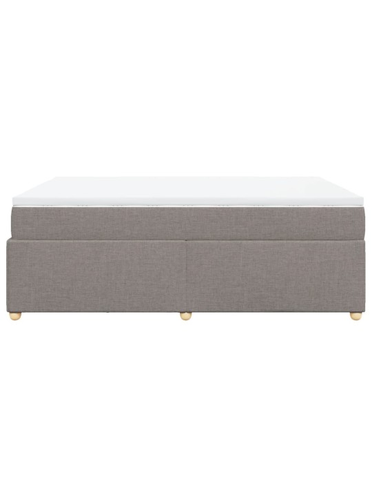 Box spring postel s matrací taupe 160x200 cm textil