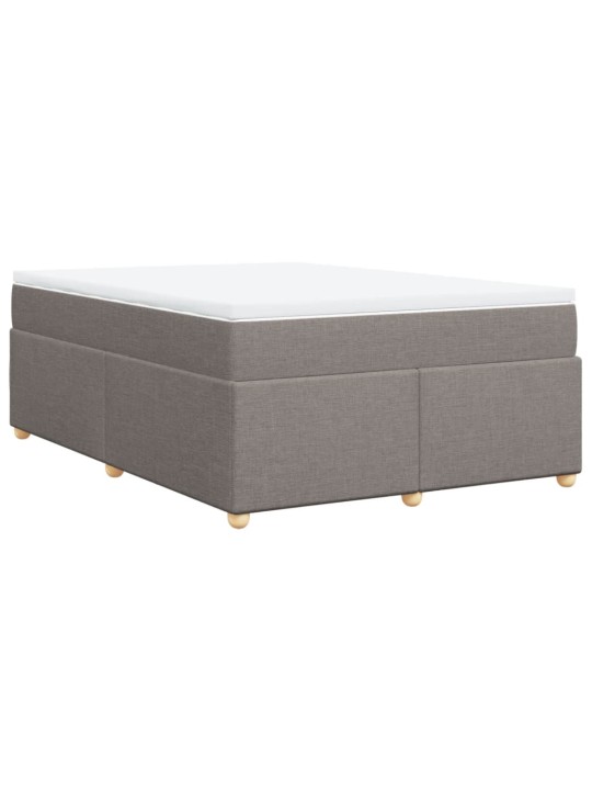 Box spring postel s matrací taupe 160x200 cm textil