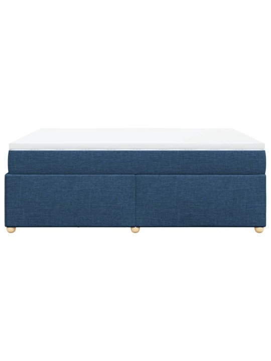 Box spring postel s matrací modrá 160x200 cm textil
