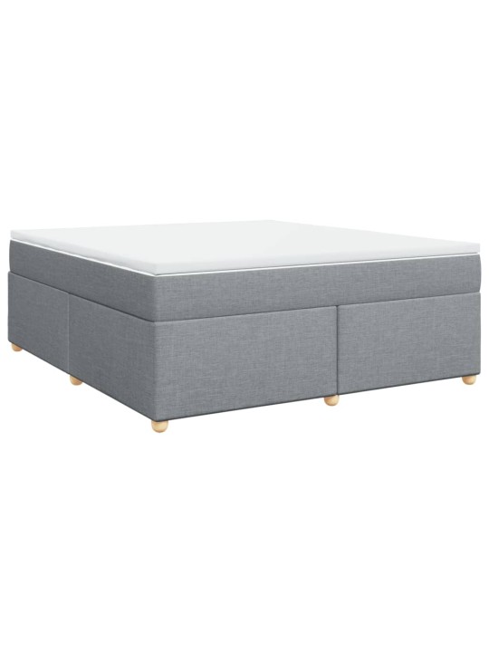 Box spring postel s matrací světle šedá 180 x 200 cm textil