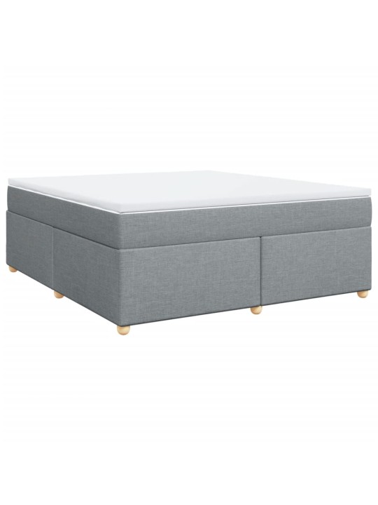 Box spring postel s matrací světle šedá 180 x 200 cm textil