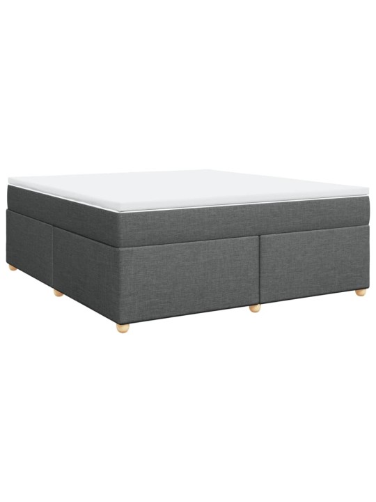 Box spring postel s matrací tmavě šedá 180x200 cm textil