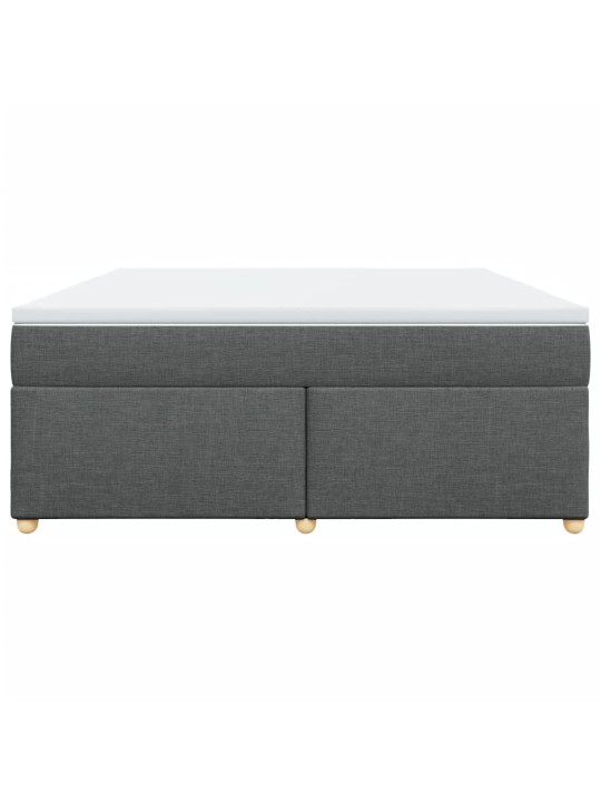 Box spring postel s matrací tmavě šedá 180x200 cm textil