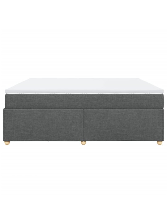 Box spring postel s matrací tmavě šedá 180x200 cm textil
