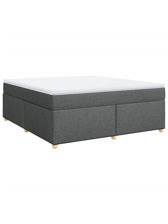 Box spring postel s matrací tmavě šedá 180x200 cm textil